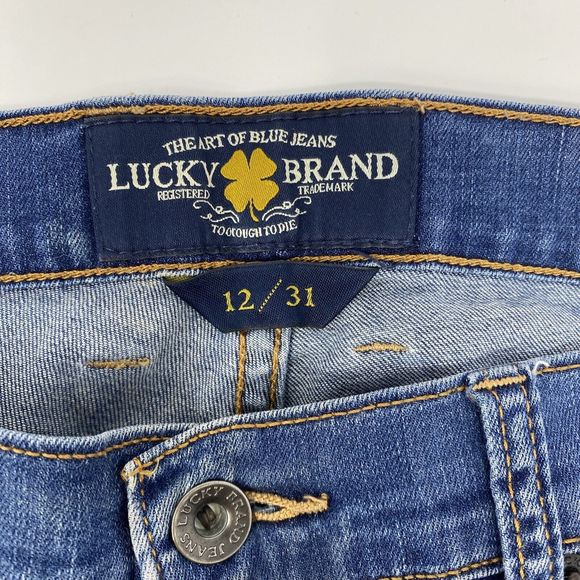 Lucky Brand Charlie Capri Blue Stretch Denim Jeans 12/31 - Picture 10 of 12